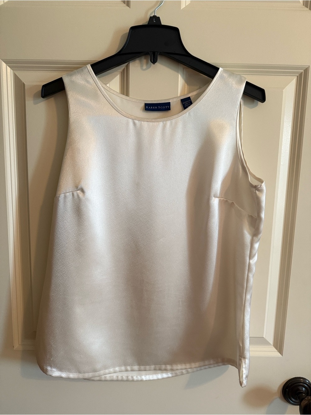 Karen Scott Women's Elegant Cream Tank Top